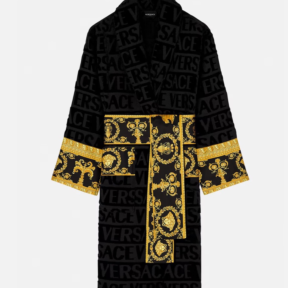 Versace Black and Gold Robe